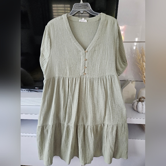 Dresses & Skirts - Boho Loose Fit Cotton Mini Dress